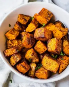 Paleo Maple Oven Roasted Sweet Potatoes In Coconut Oil
