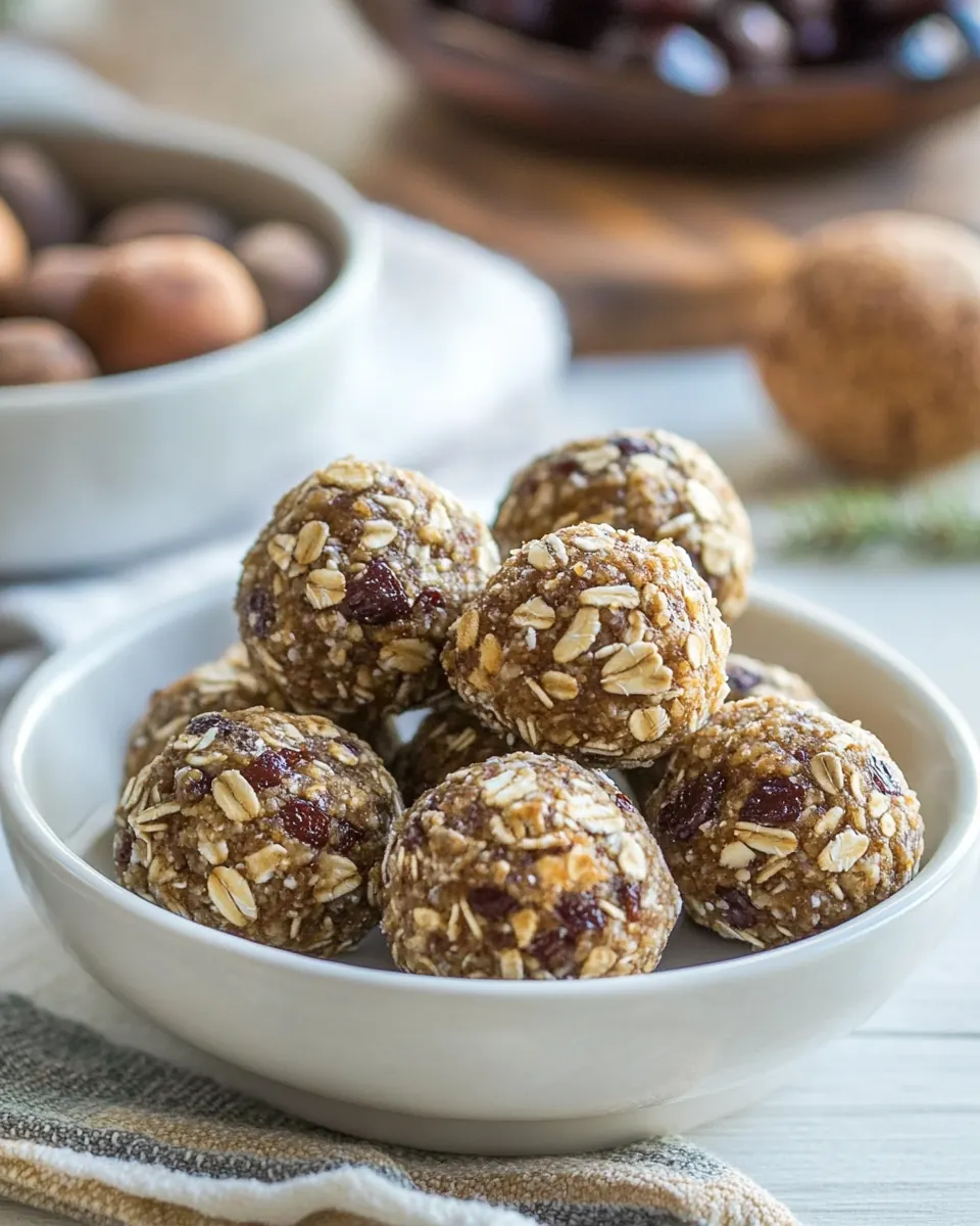 Paleo Oatmeal Cookie Energy Bites