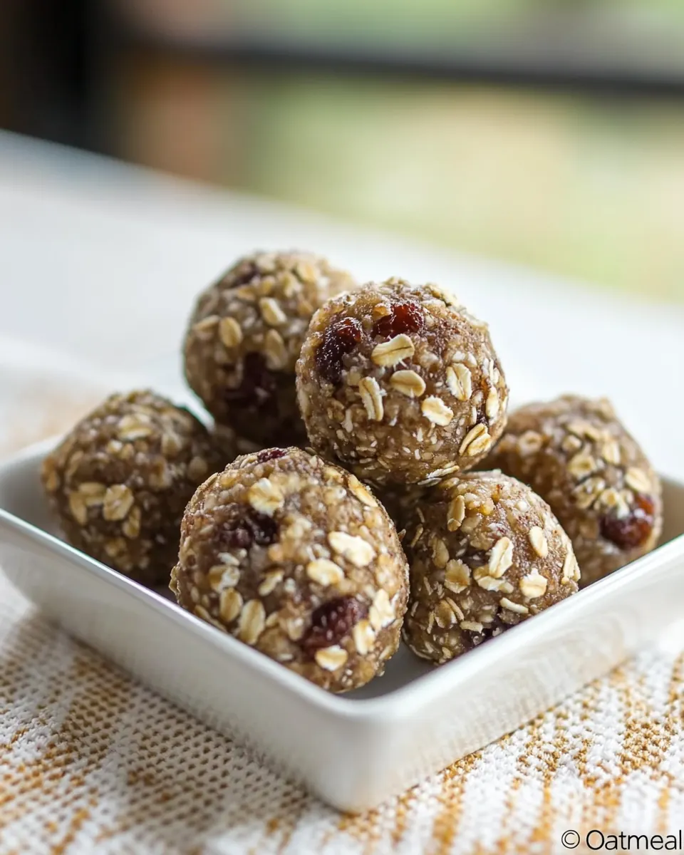 Paleo Oatmeal Cookie Energy Bites