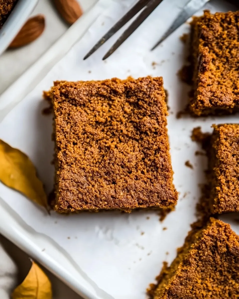 Paleo Pumpkin Cake Bars