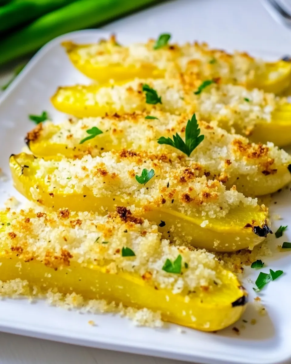 Panko Parmesan Squash Planks