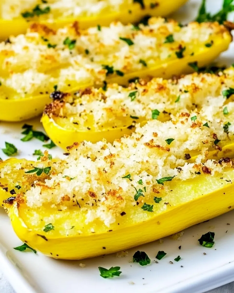 Panko Parmesan Squash Planks