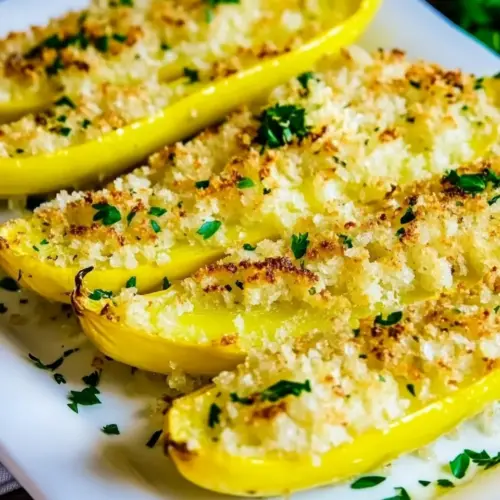 Panko Parmesan Squash Planks