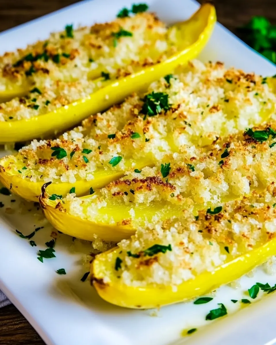 Panko Parmesan Squash Planks