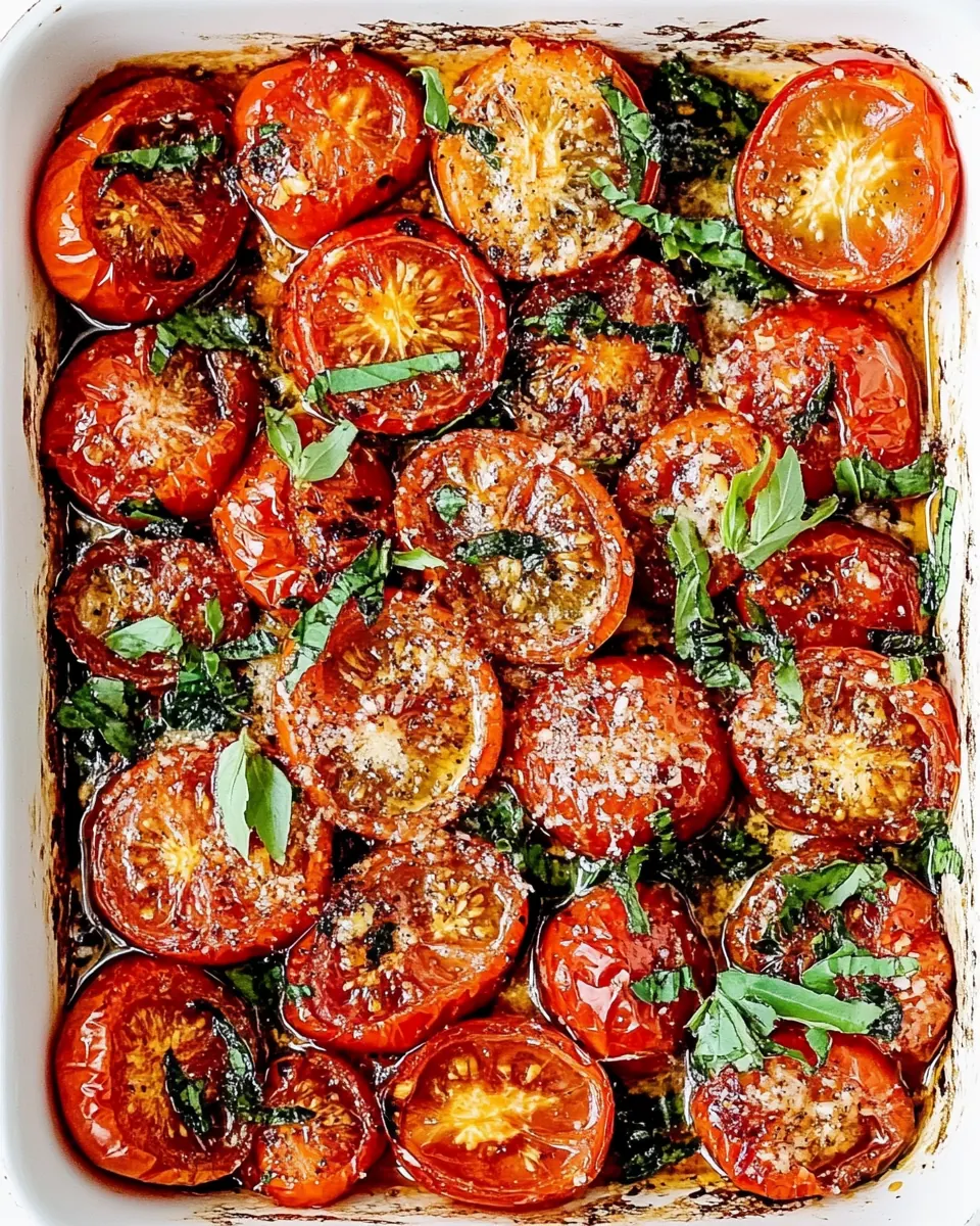 Parmesan Garlic Roasted Tomatoes