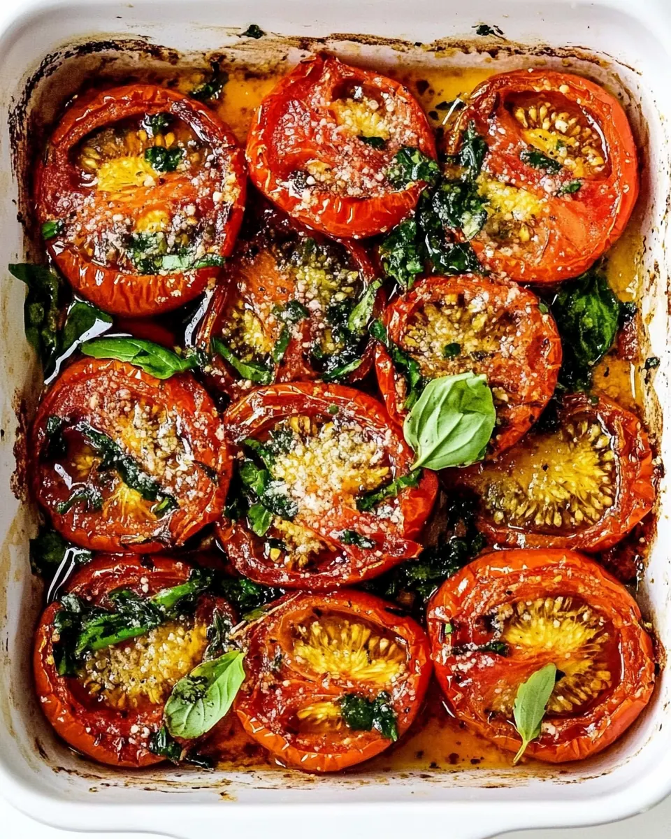 Parmesan Garlic Roasted Tomatoes