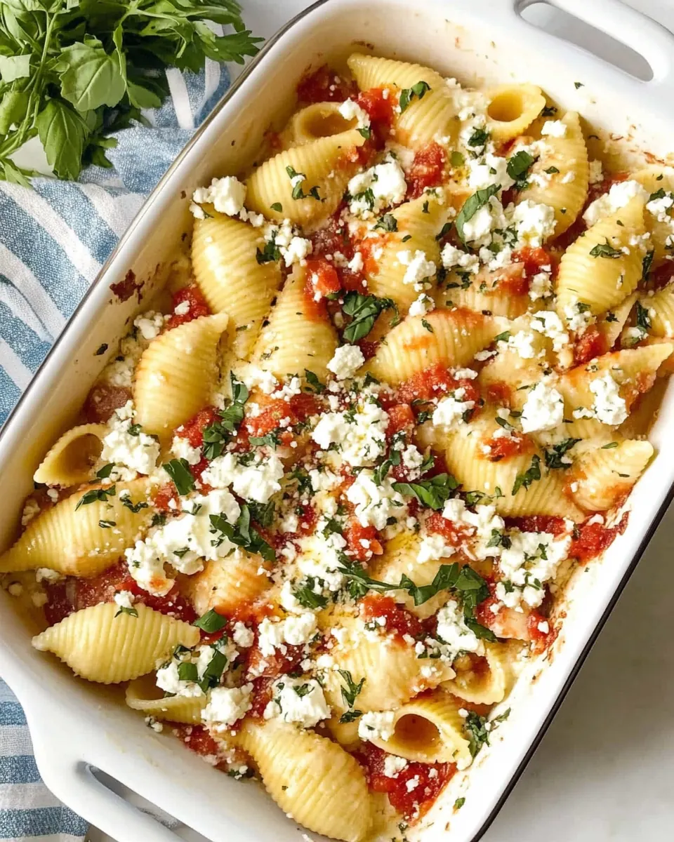 Pasta Shells with Feta and Herbs