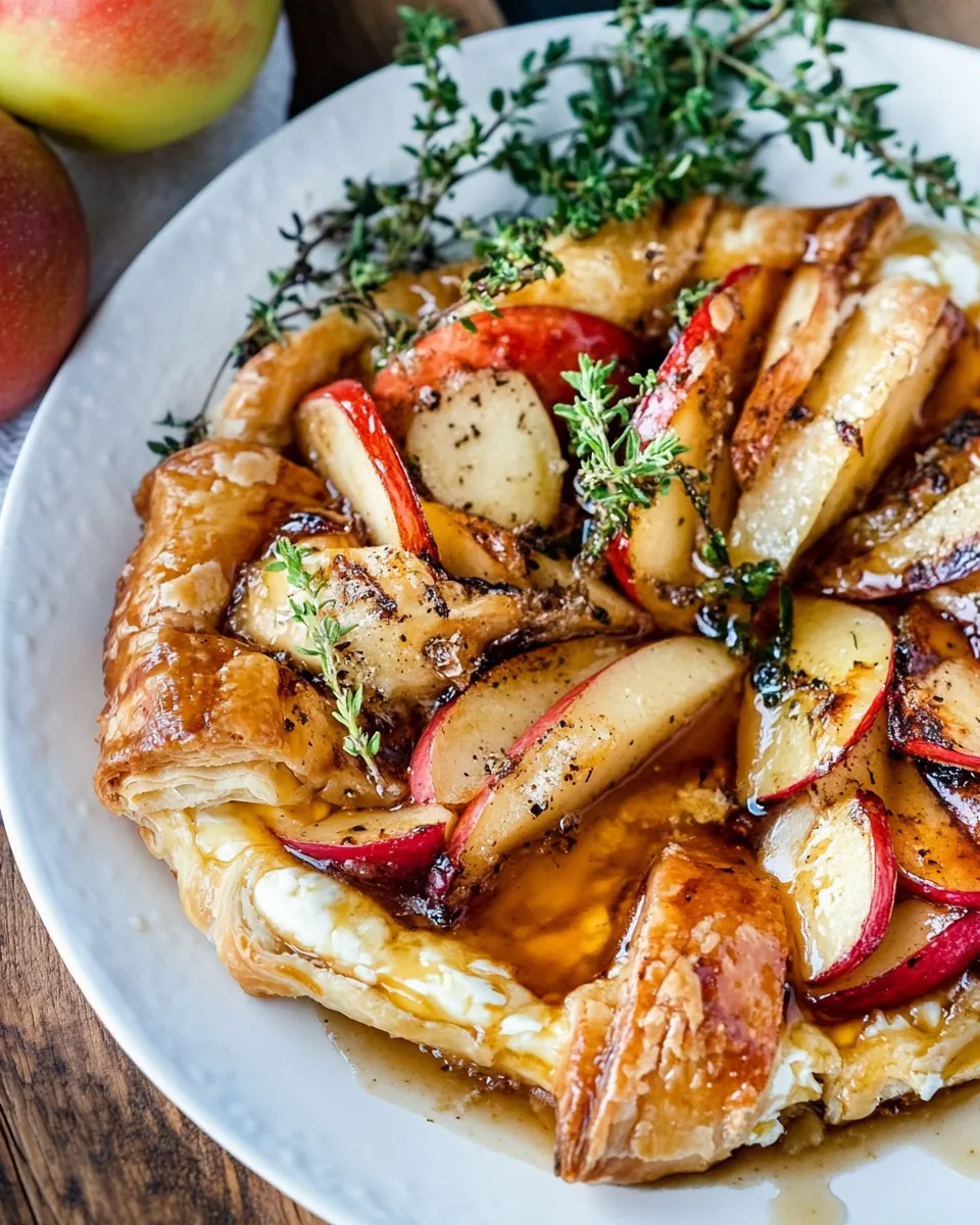 Pastry Wrapped Baked Brie with Maple Roasted Apples