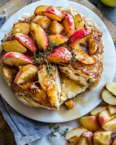 Pastry Wrapped Baked Brie with Maple Roasted Apples