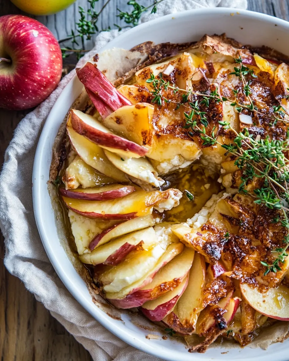 Pastry Wrapped Baked Brie with Maple Roasted Apples