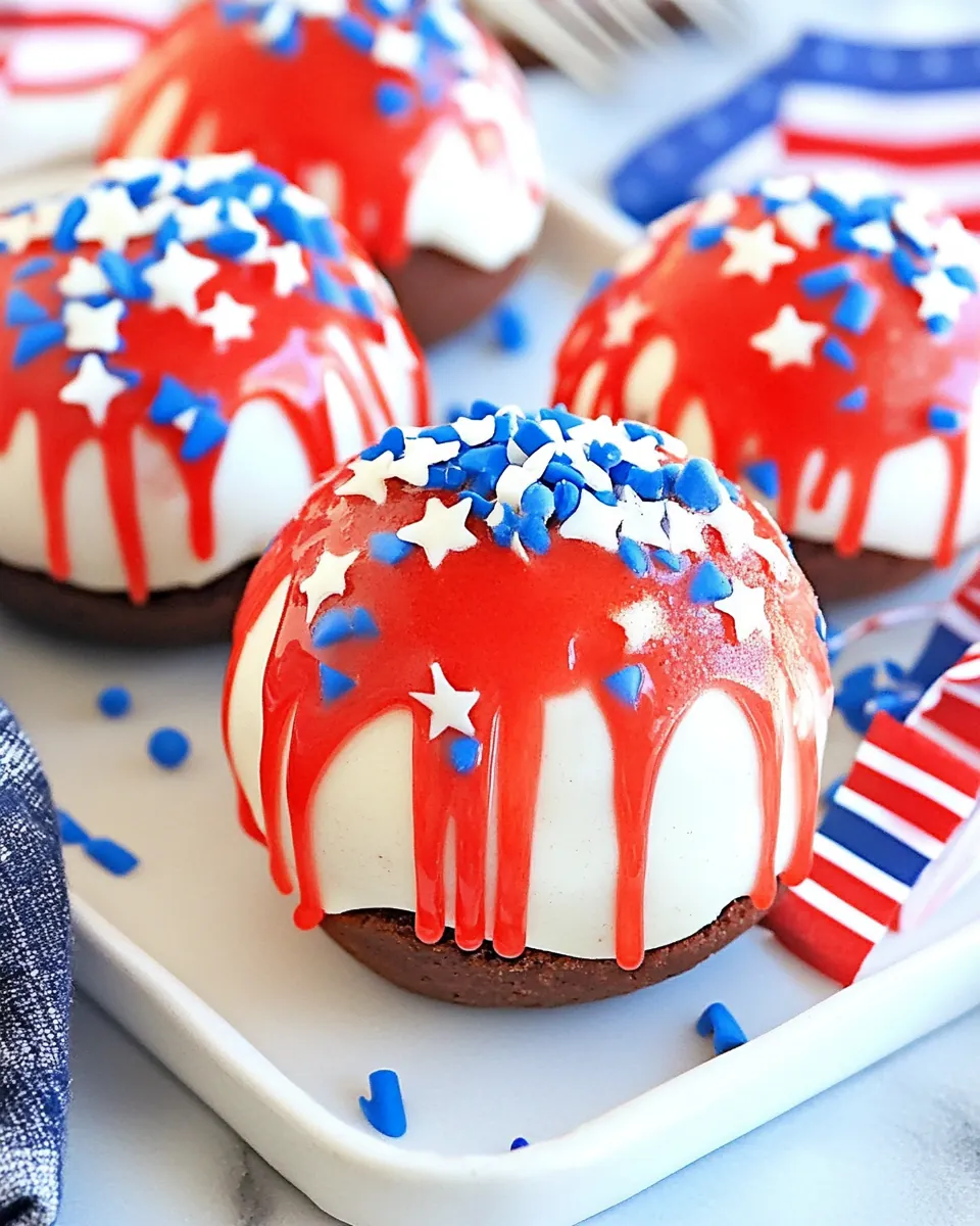 Patriotic Hot Cocoa Bombs