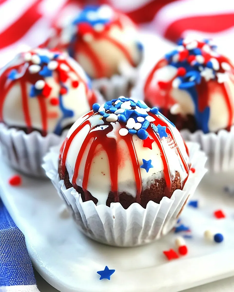 Patriotic Hot Cocoa Bombs