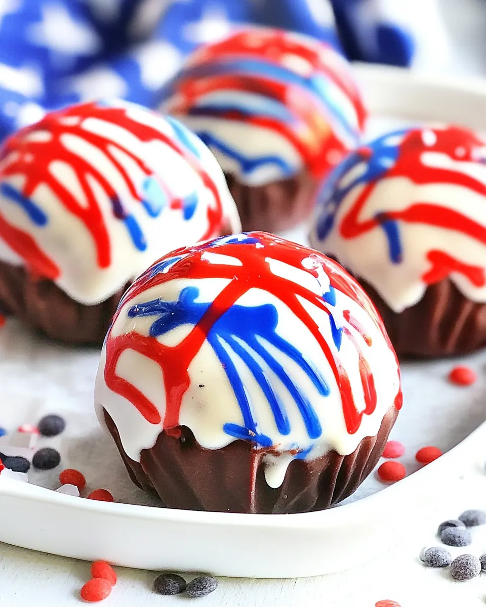 Patriotic Hot Cocoa Bombs