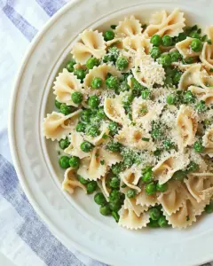 Pea Pasta with Shallot Cream Sauce