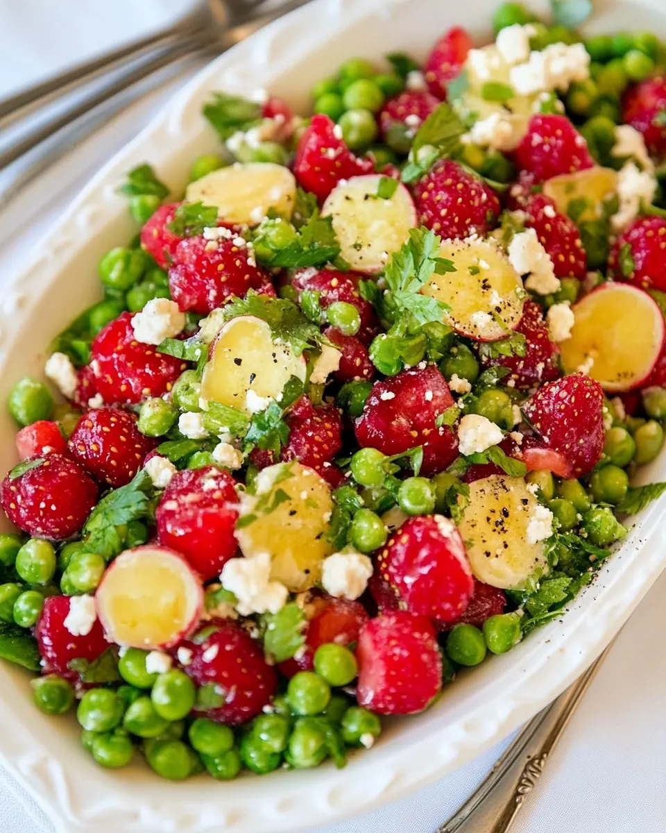 Pea and Strawberry Salad