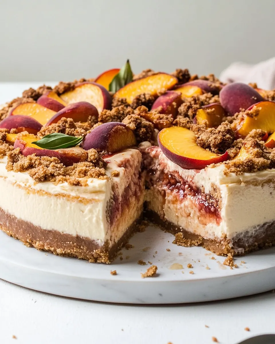 Peach Cobbler Cheesecake
