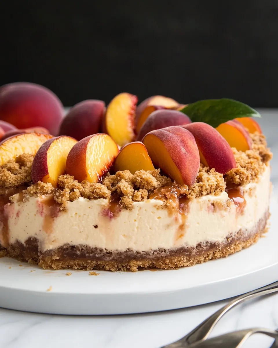 Peach Cobbler Cheesecake