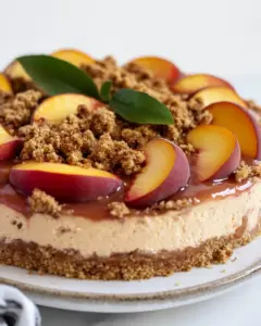 Peach Cobbler Cheesecake