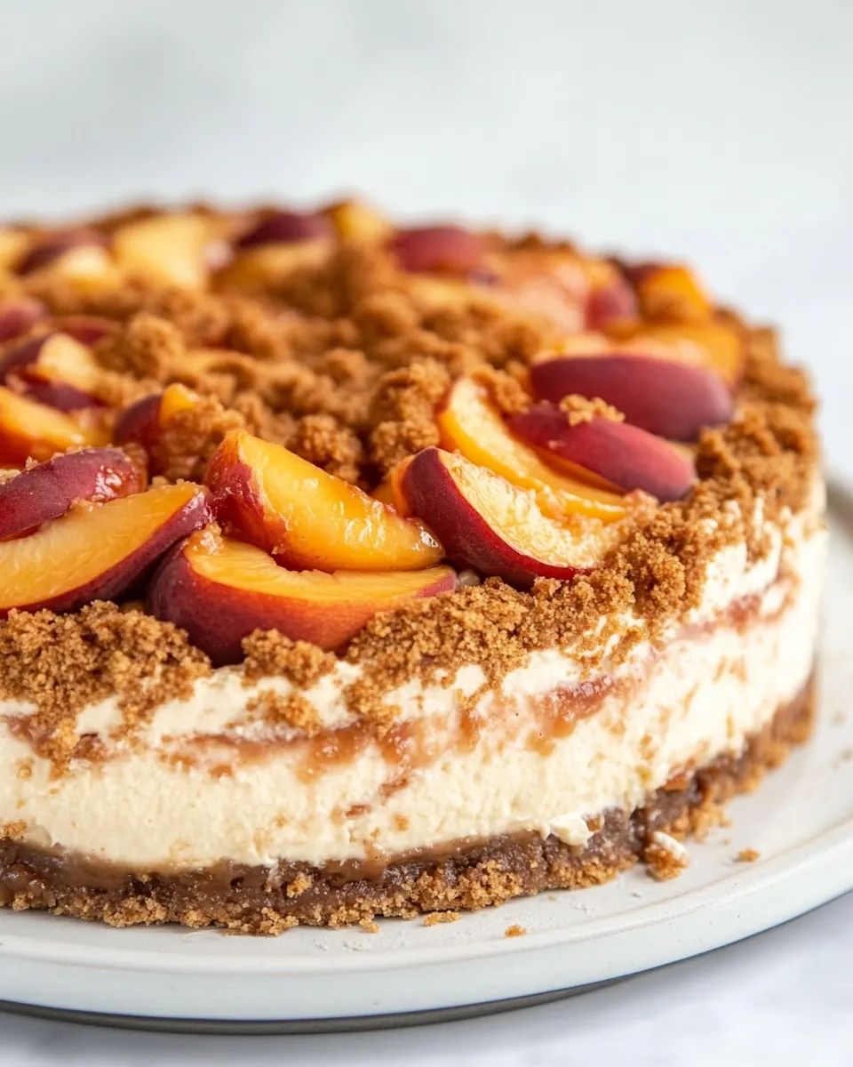 Peach Cobbler Cheesecake