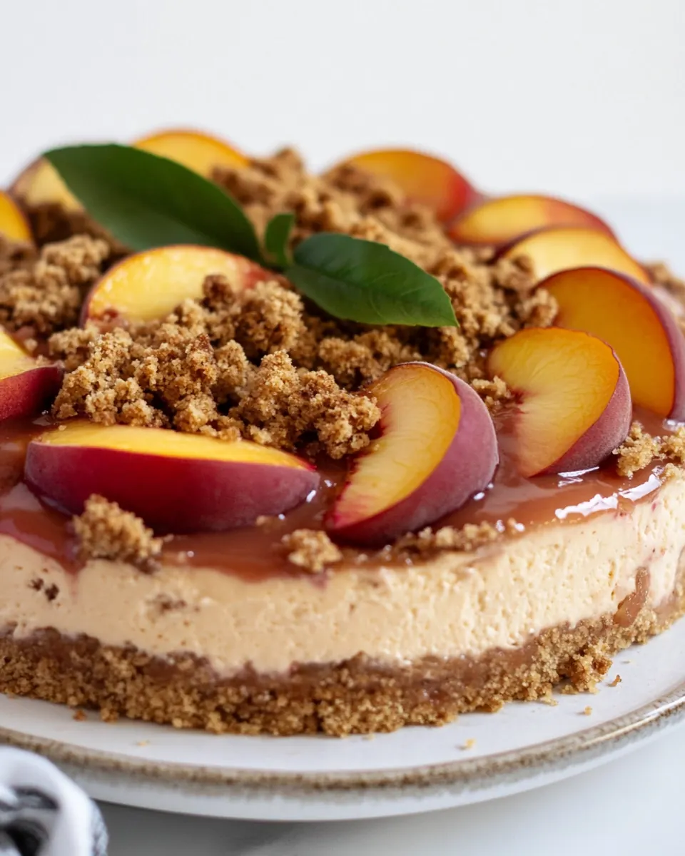 Peach Cobbler Cheesecake