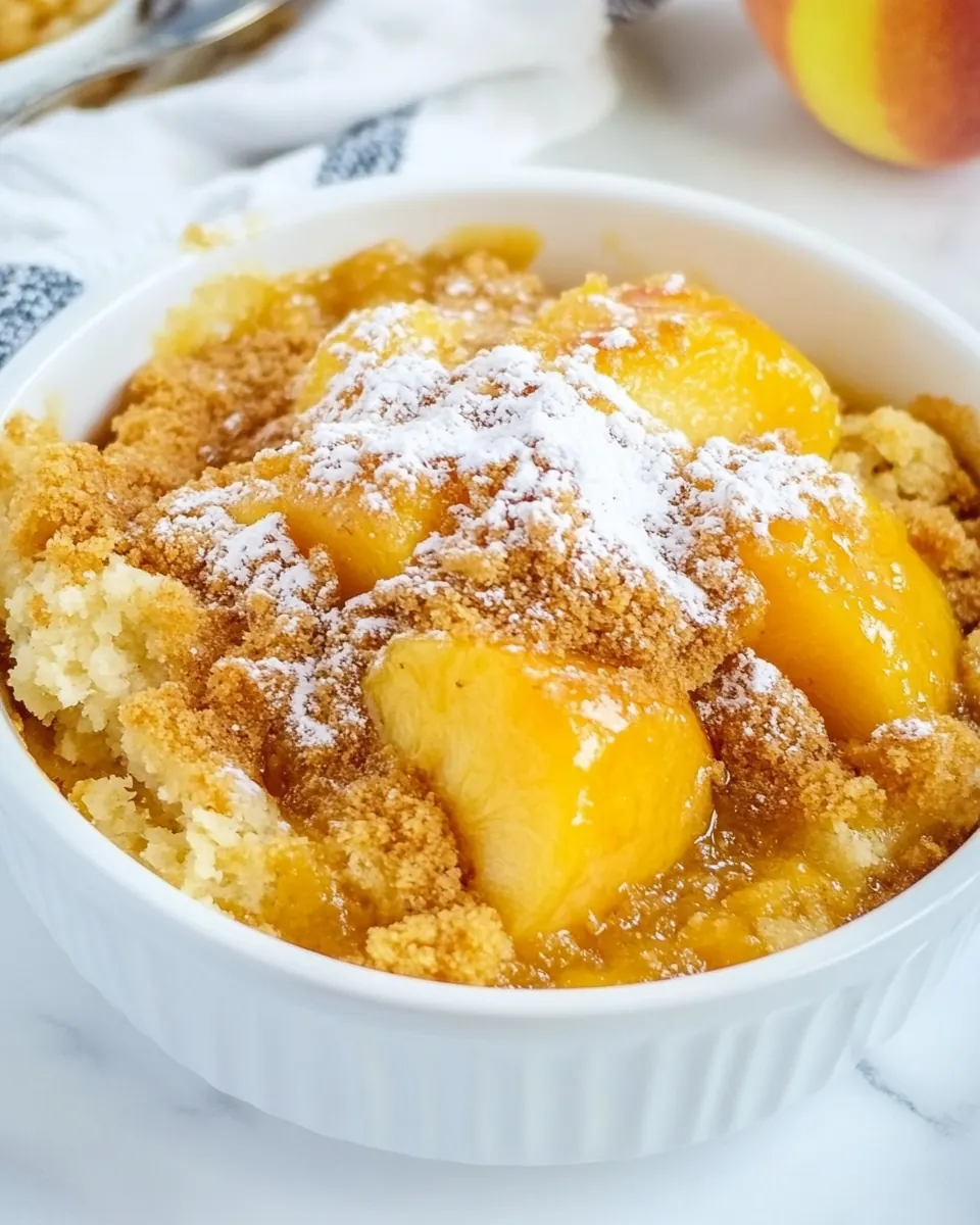 Peach Cobbler with Cake Mix