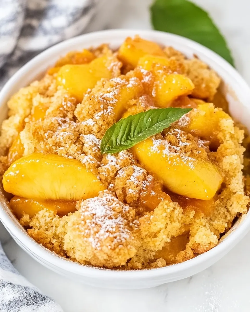 Peach Cobbler with Cake Mix