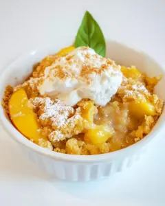 Peach Cobbler with Cake Mix