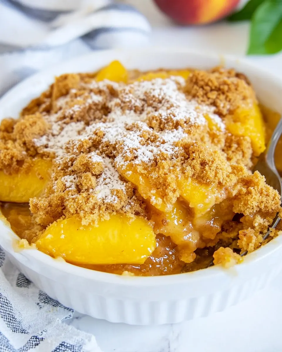 Peach Cobbler with Cake Mix