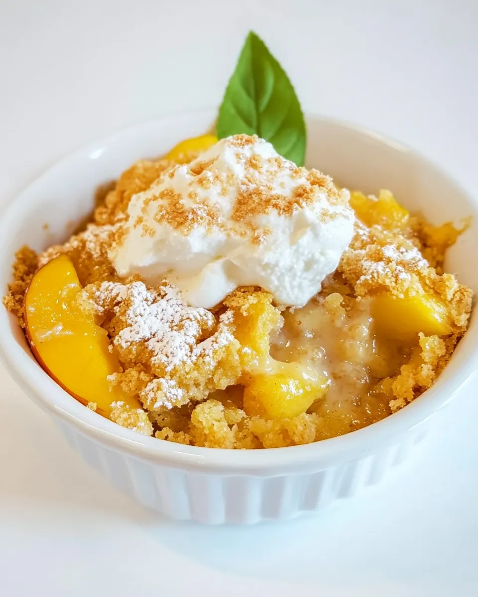 Peach Cobbler with Cake Mix