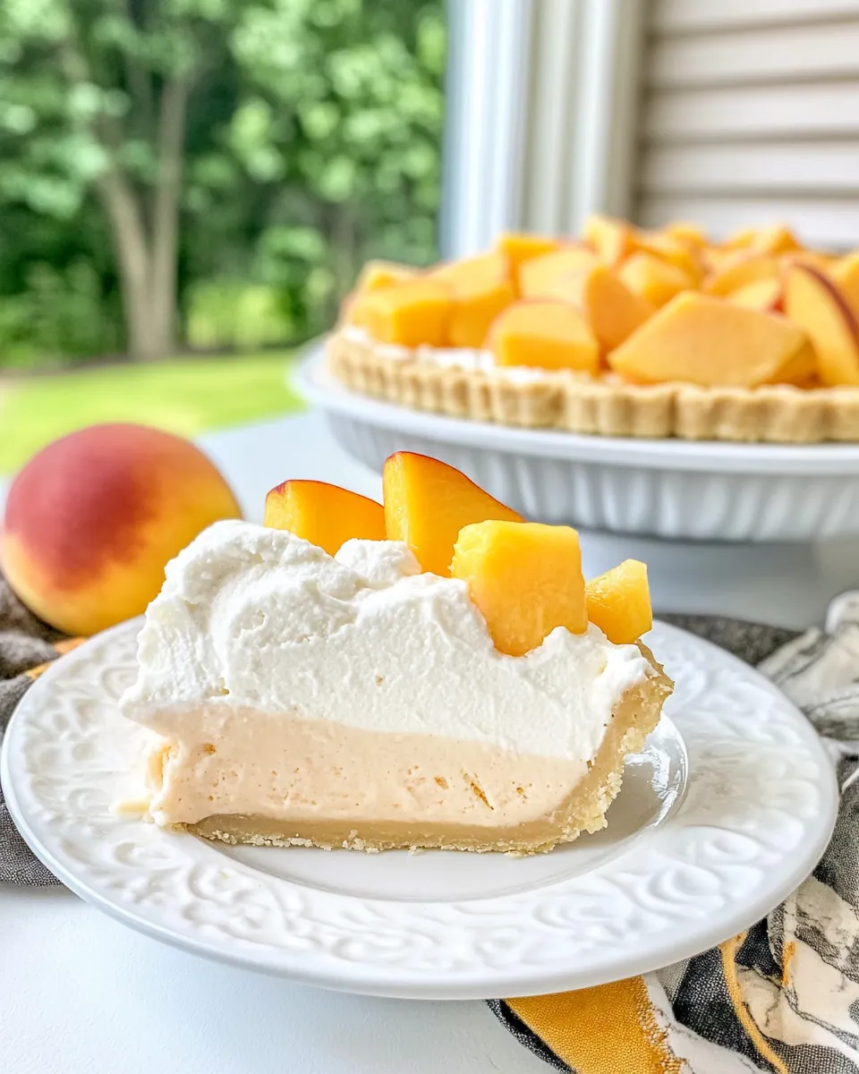 Peach Ice Cream Pie