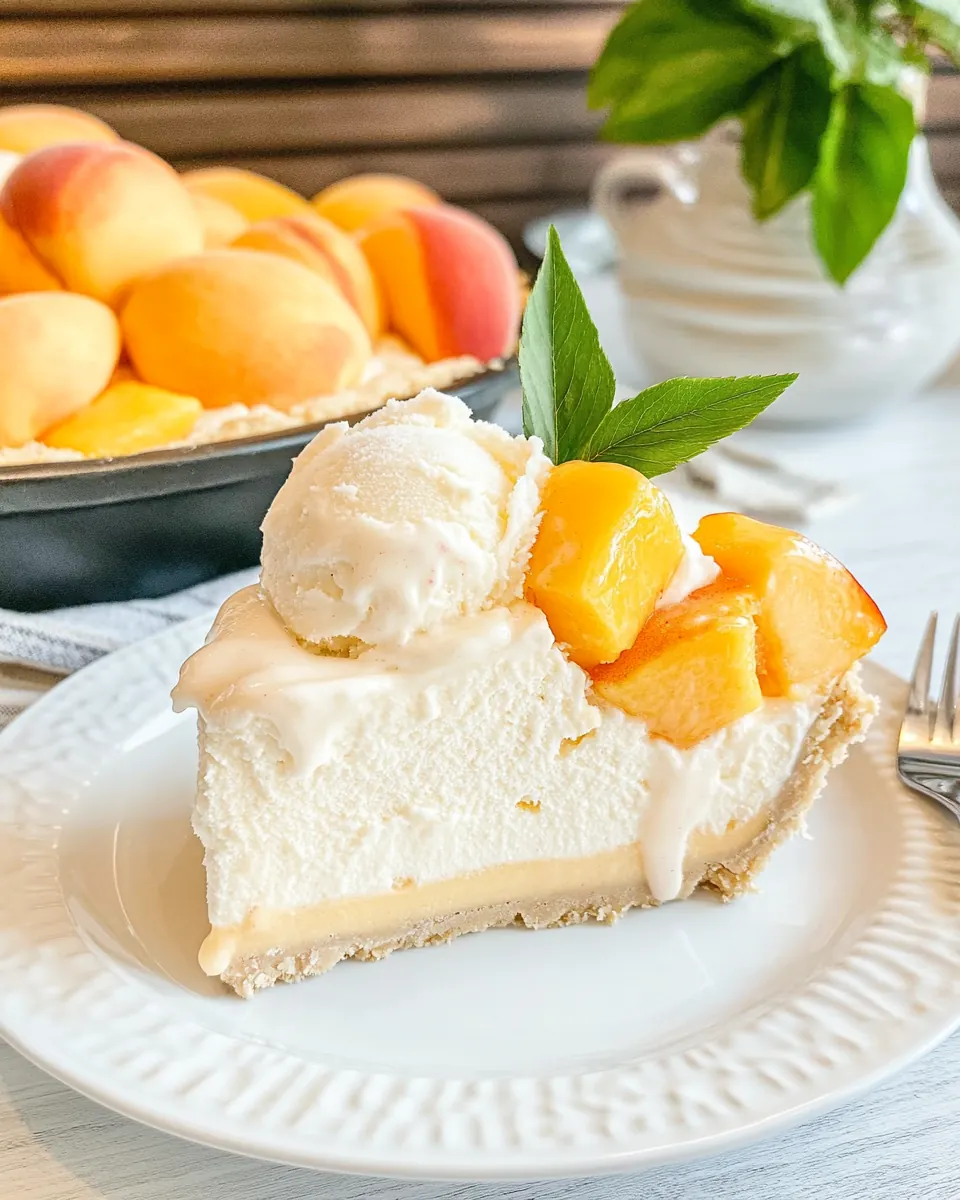 Peach Ice Cream Pie