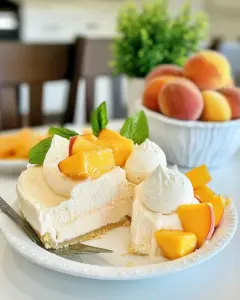 Peach Ice Cream Pie
