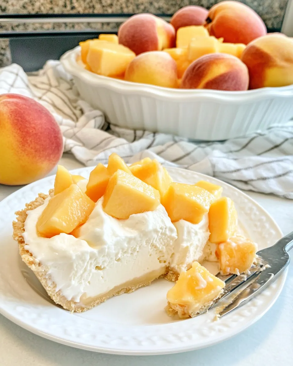 Peach Ice Cream Pie