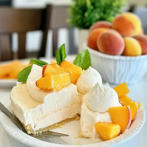 Peach Ice Cream Pie