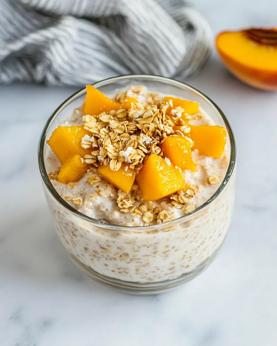 Peach Pie Overnight Oats
