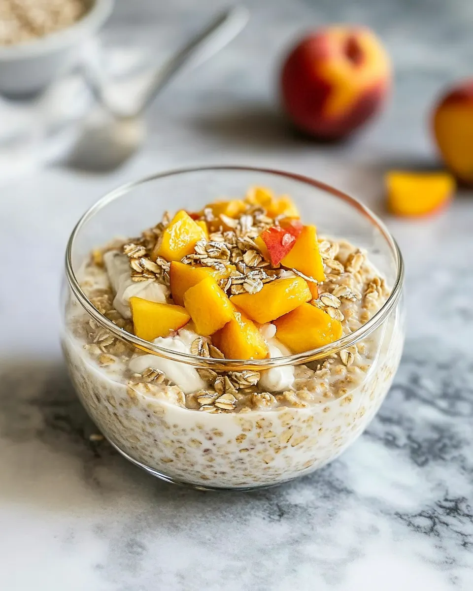 Peach Pie Overnight Oats