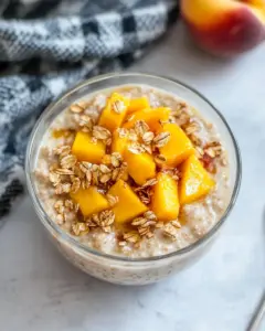 Peach Pie Overnight Oats