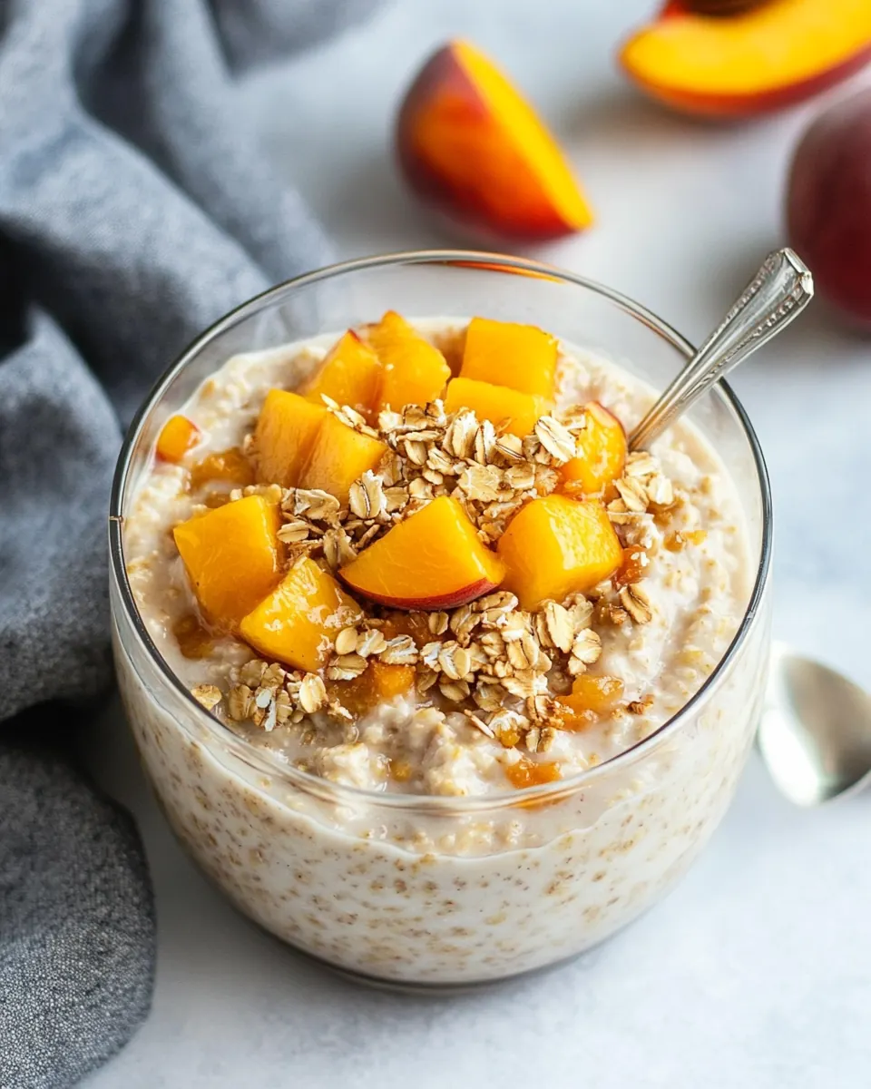 Peach Pie Overnight Oats