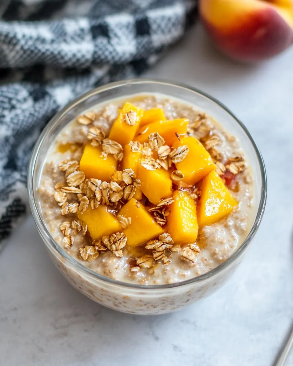 Peach Pie Overnight Oats