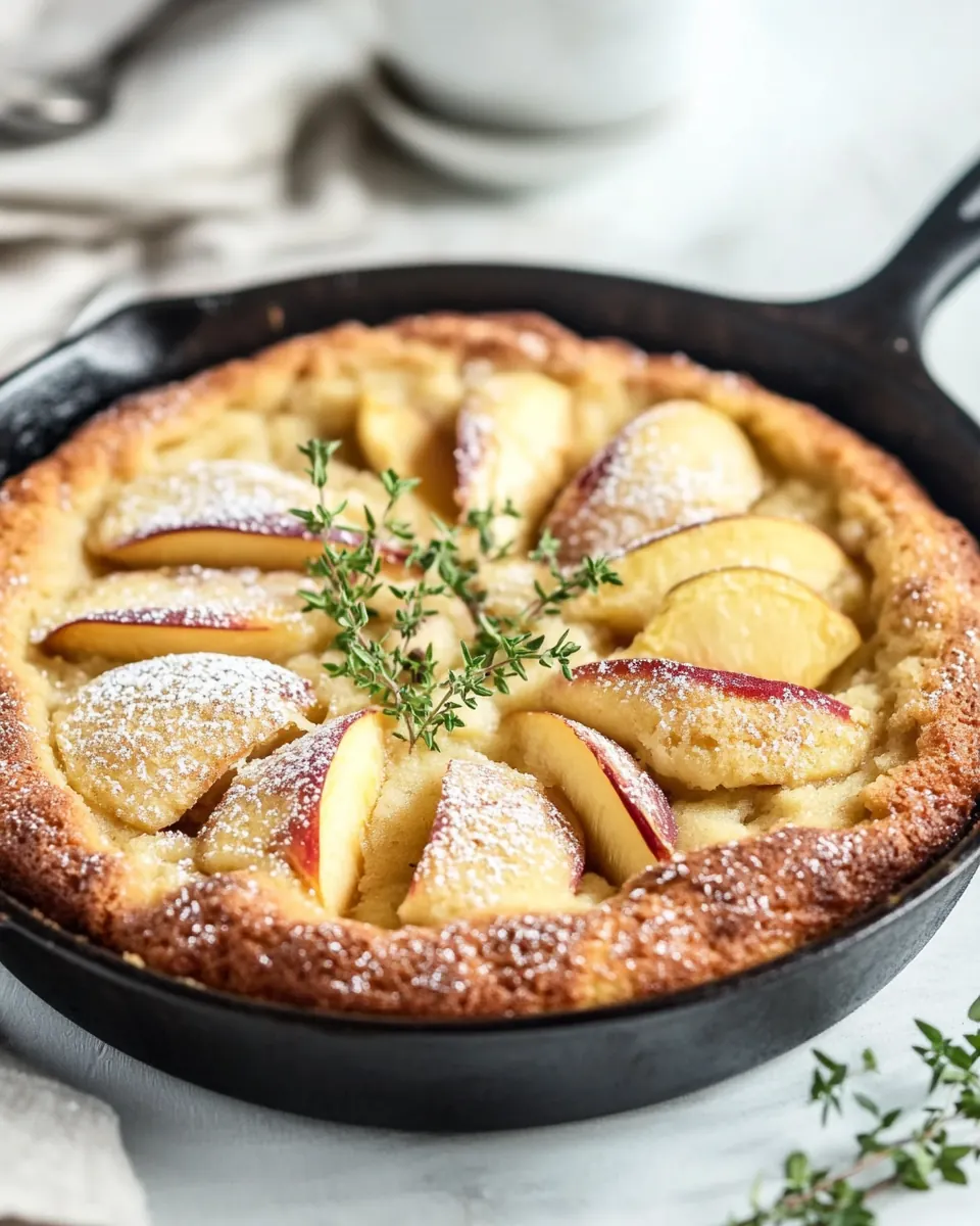Peach Thyme Skillet Cake