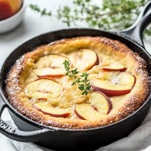 Peach Thyme Skillet Cake