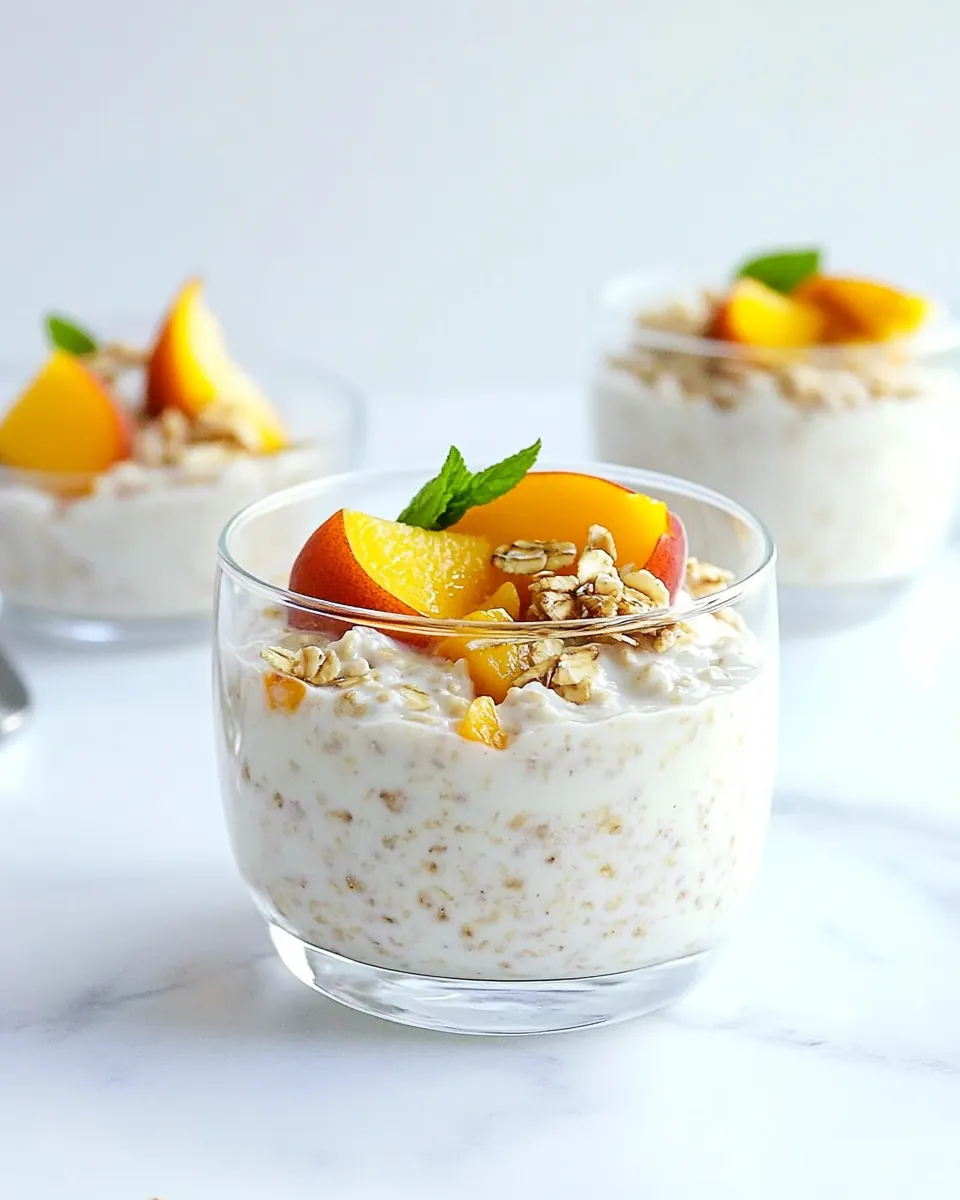 Peaches and Cream Overnight Oats