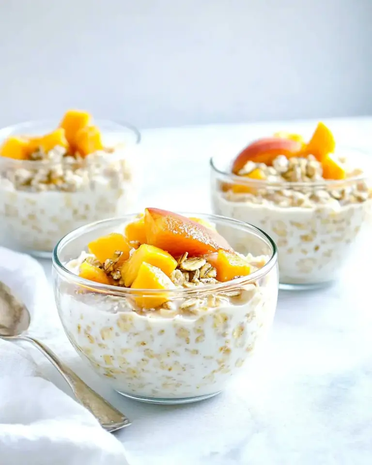 Peaches and Cream Overnight Oats