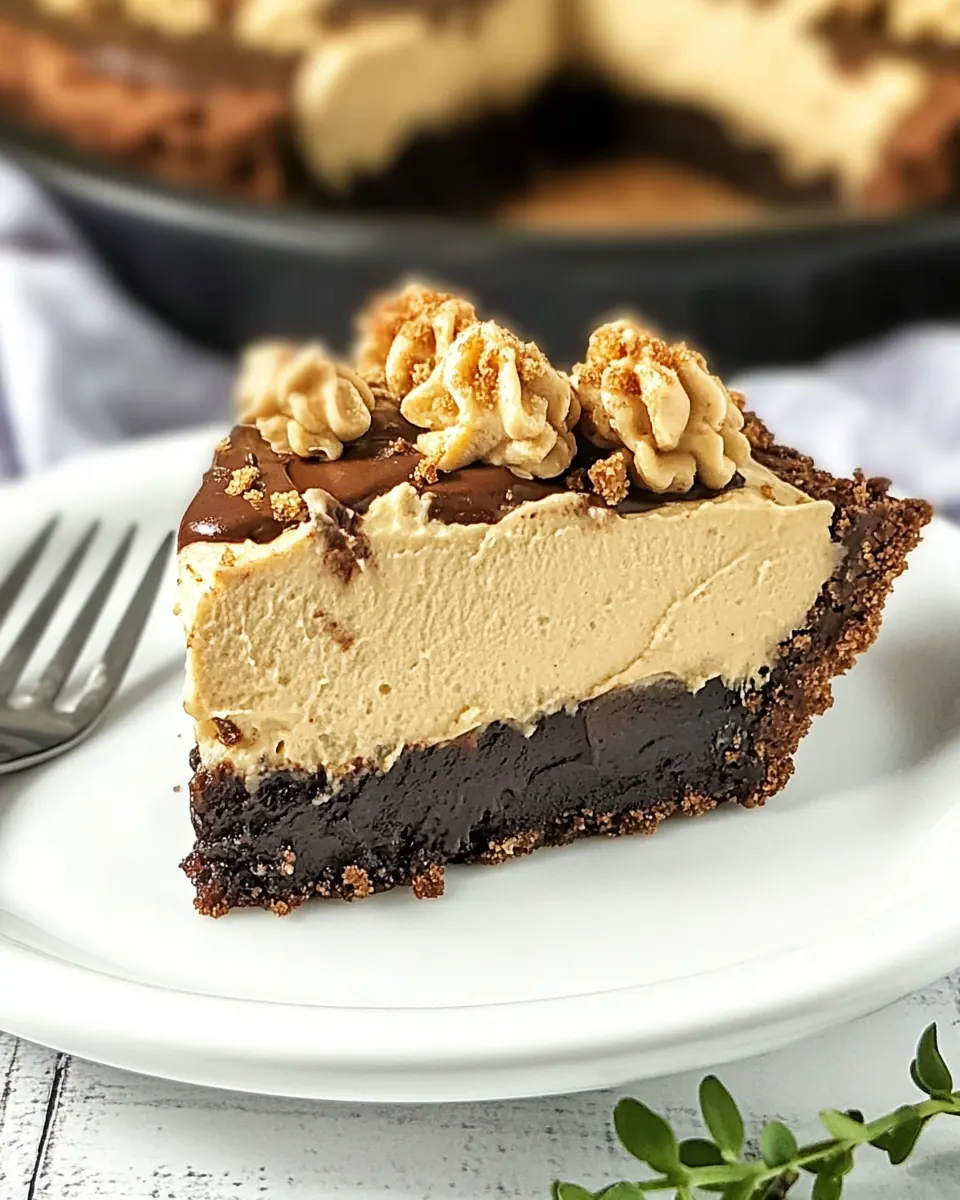 Peanut Butter Brownie Pie
