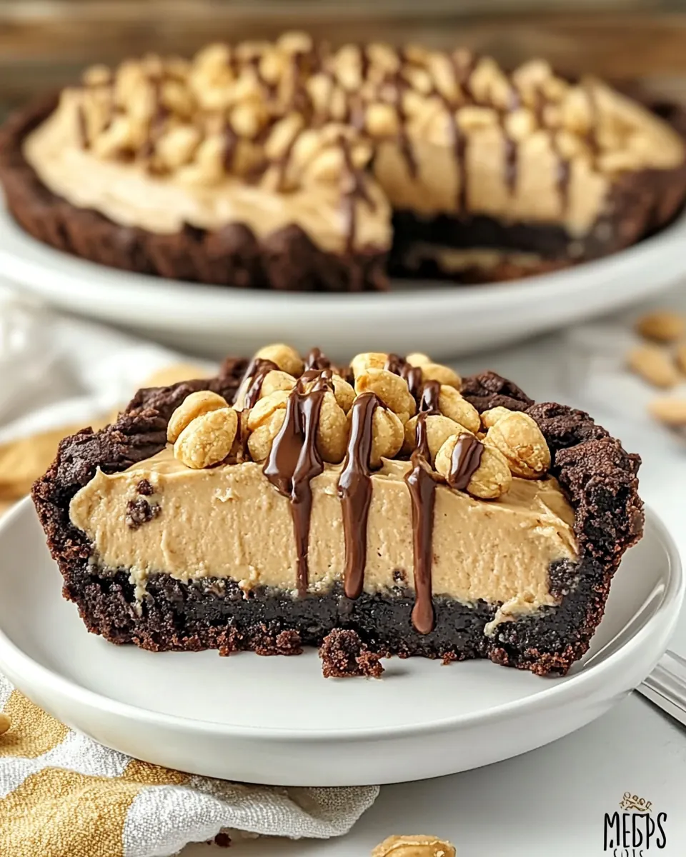 Peanut Butter Brownie Pie