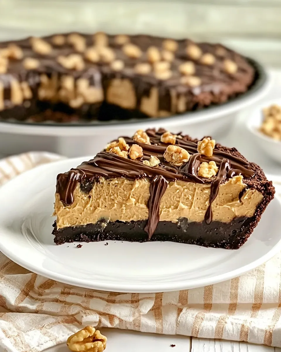 Peanut Butter Brownie Pie