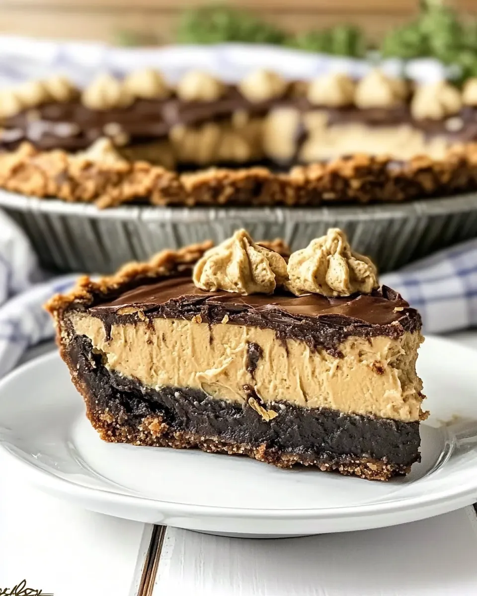 Peanut Butter Brownie Pie