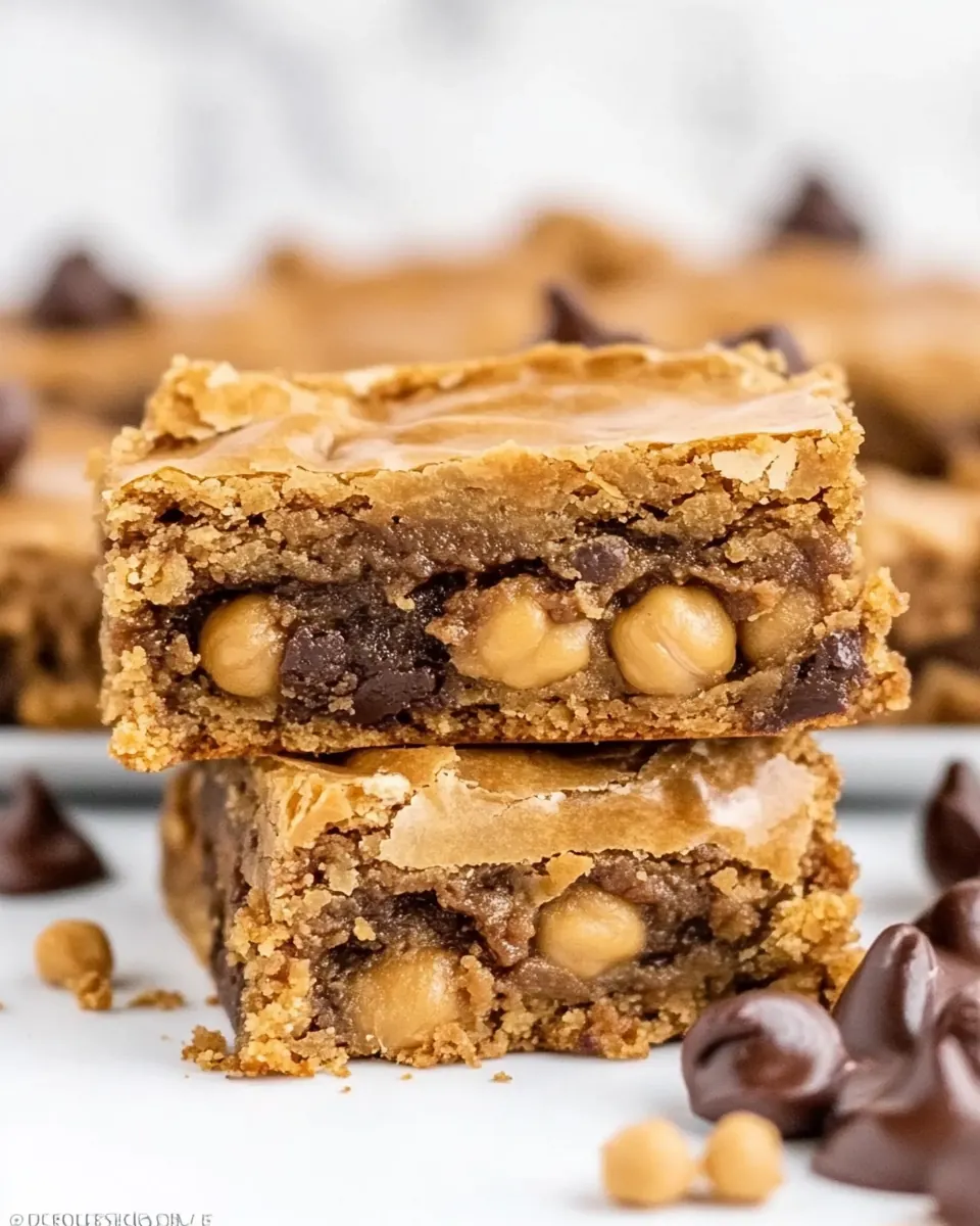 Peanut Butter Chickpea Blondies