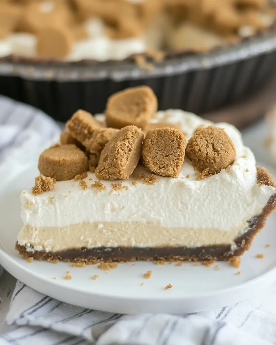 Peanut Butter Cookie Dough Cheesecake Pie