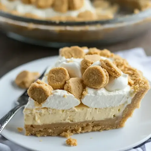 Peanut Butter Cookie Dough Cheesecake Pie